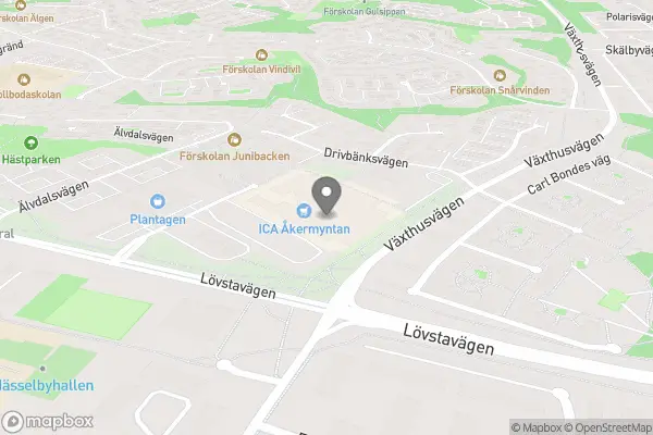 Åkermyntan Blommor AB - Hässelby karta