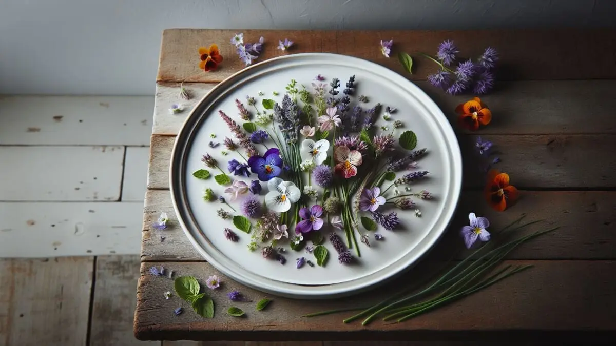 Vad finns det för ätbara blommor? illustration