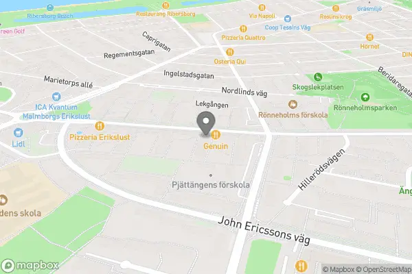 Bettys Blommor - Malmö karta