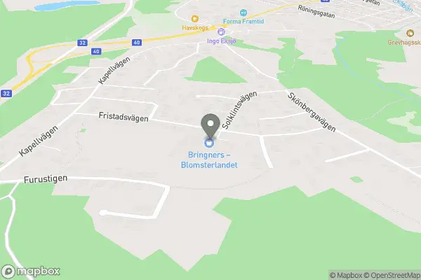 Blomsterlandet Bringners - Eksjö karta