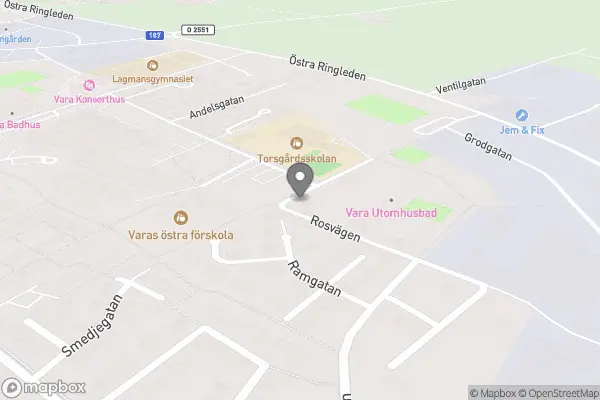 Karl-Erik Roséns Handelsträdgård - Vara karta