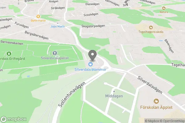 Silverdalens Blommor AB - Sollentuna karta