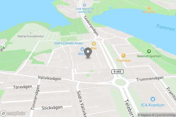 Trädgårdslandet - Växjö karta